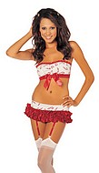 Lingerie set with candy cane stripes